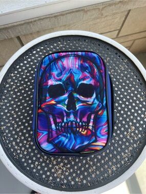 Psychedelic Skull Zip Pouch